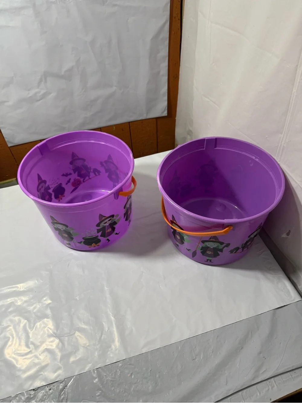 Halloween purple buckets